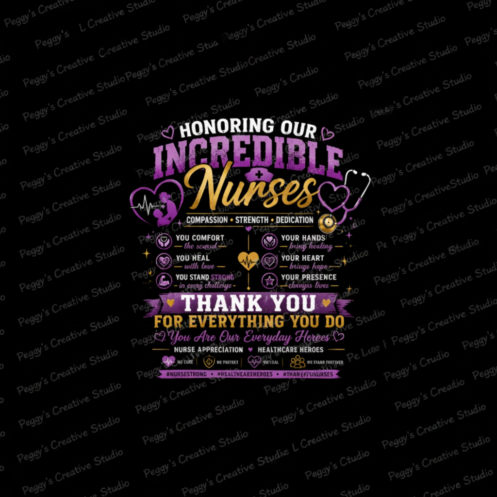 Honoring Our Incredible Nurses - Compassion Strength Dedication Thank You For Everything You Do