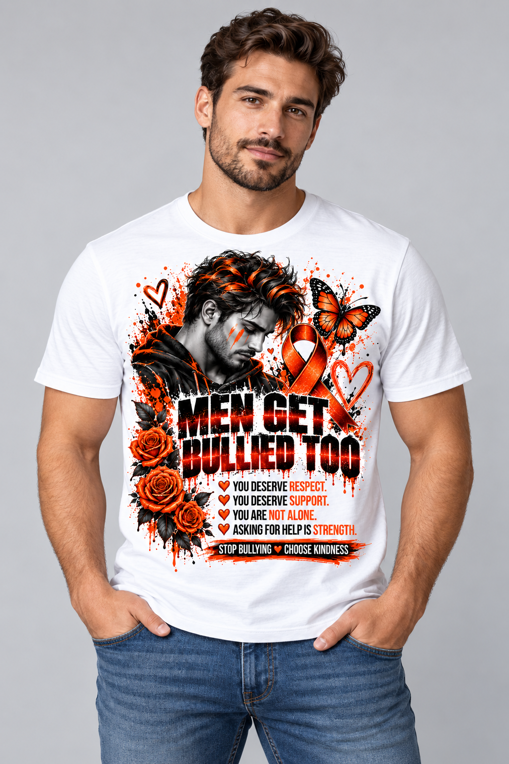 🧡🖤 Bullying Awareness T-Shirt — Stop Bullying 🧡🖤 T-Shirt de sensibilisation contre l’intimidation — Stop à l’intimidation
