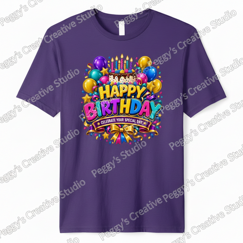 Birthday Purple T-Shirt