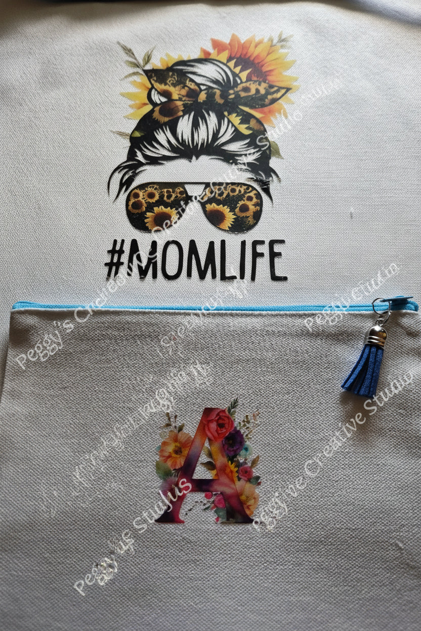 Personalized Tote & Cosmetic Bag Set | Sac & Trousse Personnalisés