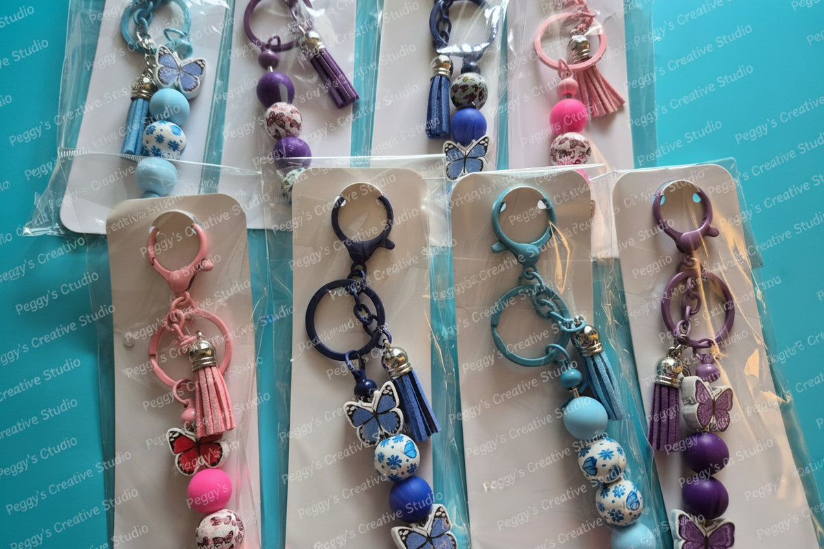 Handmade Butterfly Keychains | Porte-clés Papillon Faits Main