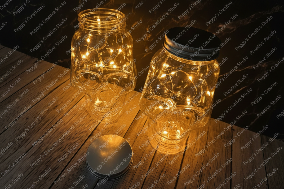 Skull Jar LED Candle Decoration